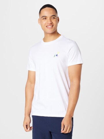 DEDICATED. T-Shirt 'Stockholm Wave Sun' in Weiß: Vorderseite