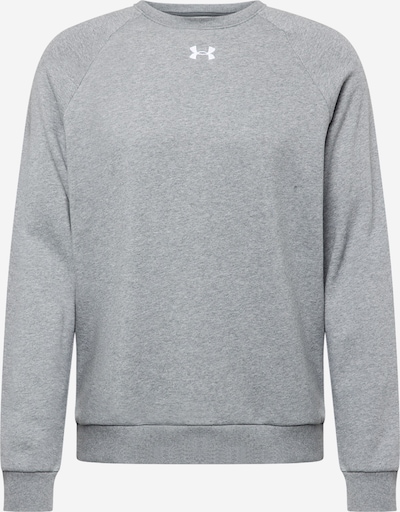 UNDER ARMOUR Sportsweatshirt 'Rival' in de kleur Grijs gemêleerd / Wit, Productweergave