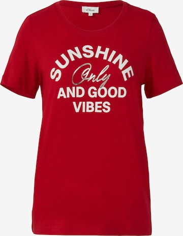 s.Oliver Shirt in Rood: voorkant