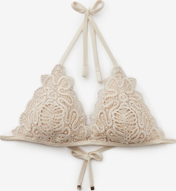 CALZEDONIA Triangel Bikinitop 'Romantic Lace' in Weiß: Vorderseite