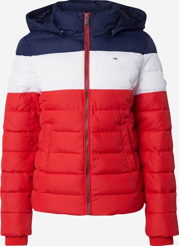 Tommy Jeans Χειμερινό μπουφάν σε κόκκινο: μπροστά