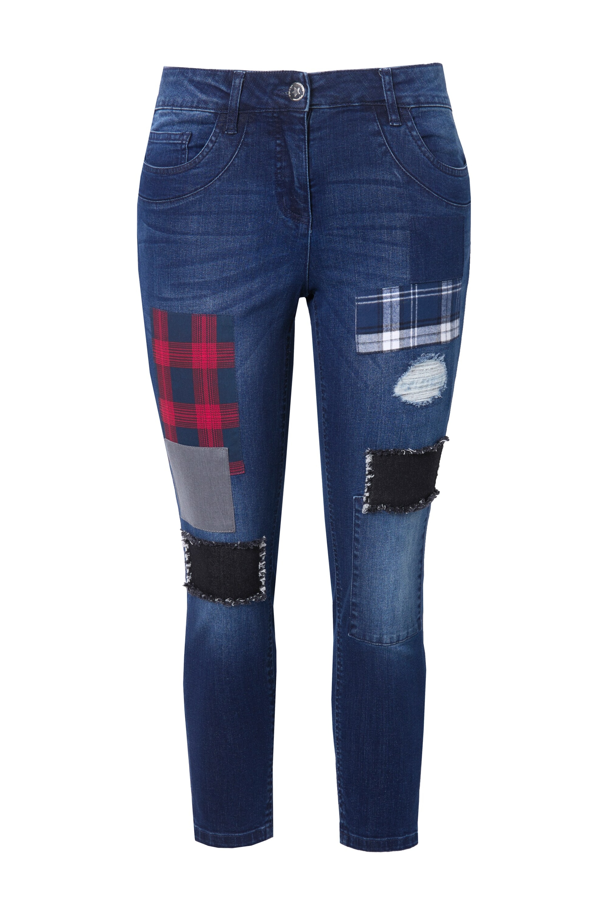 Angel of Style Slimfit Jeans in Blauw: voorkant