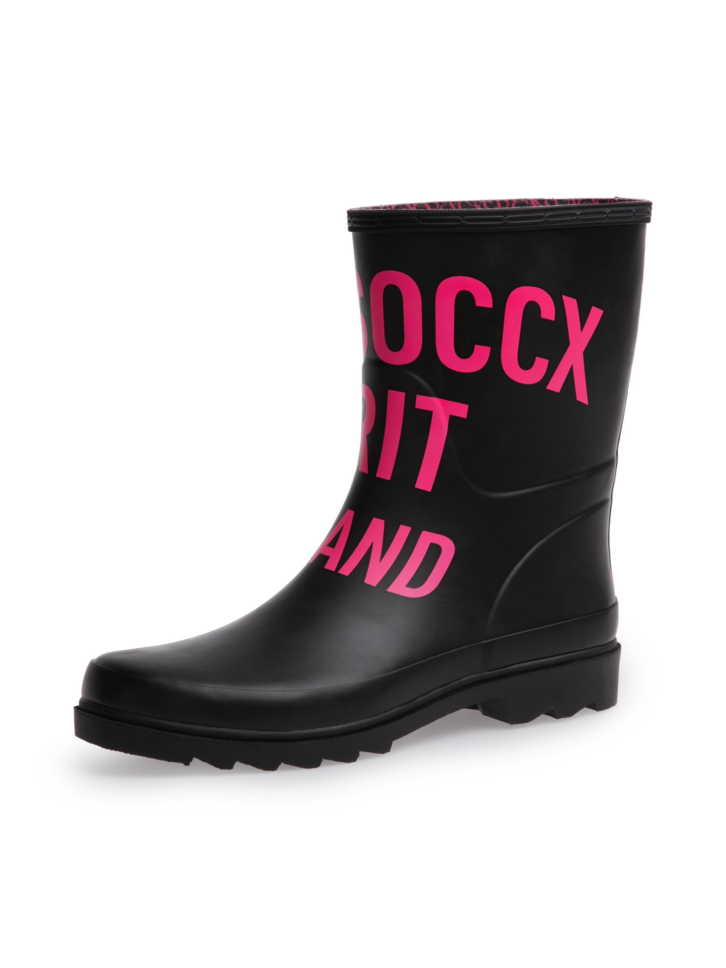 Soccx Gummistiefel mit Logo Print in 37 in schwarz, Produktansicht