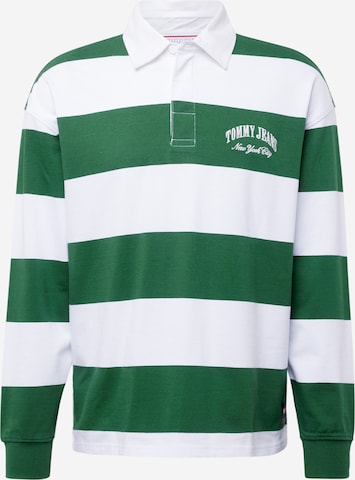 T-Shirt 'VARSITY' Tommy Jeans en vert : devant