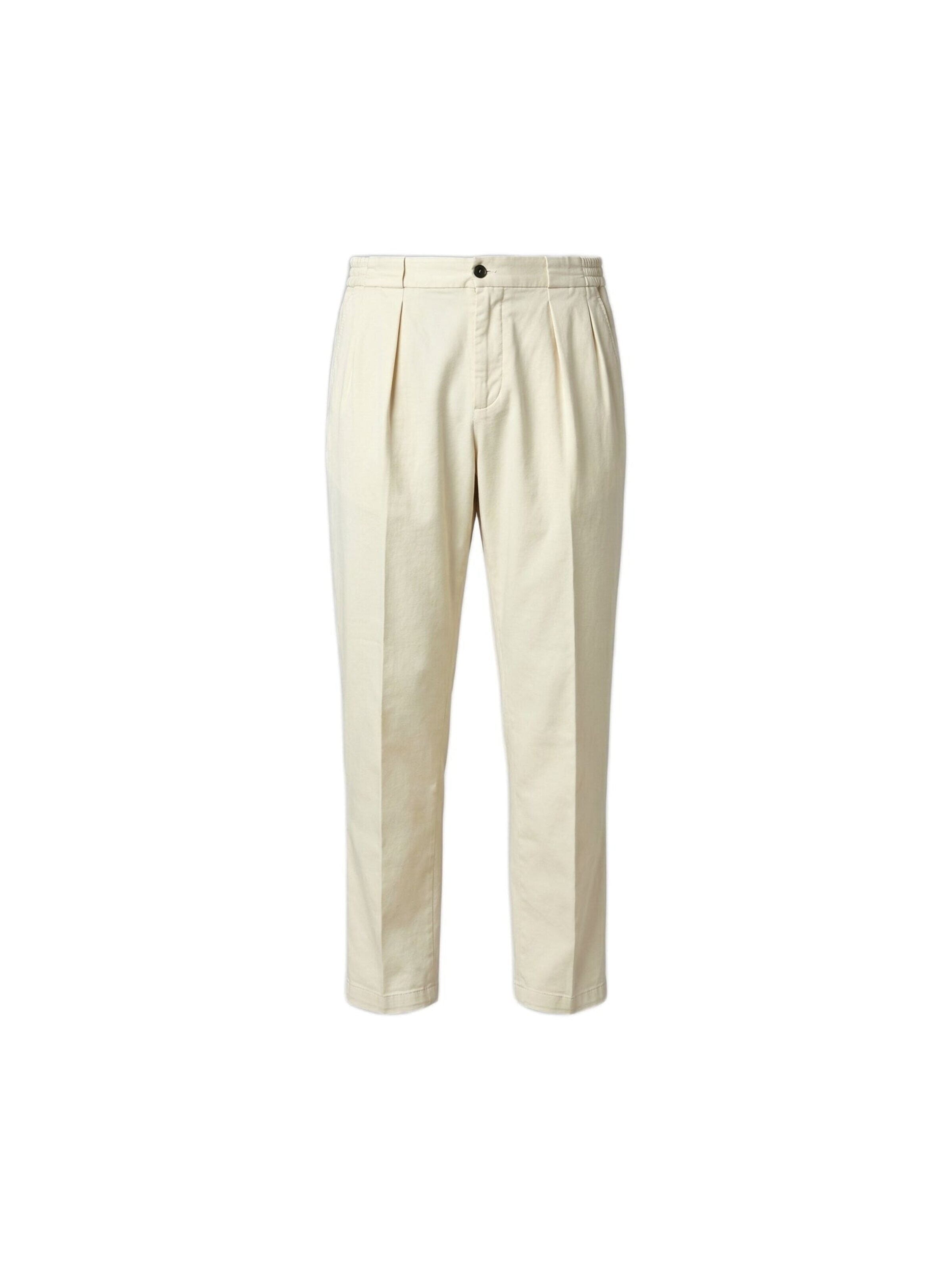Briglia 1949 Tapered Trousers 'PORTOBELLO AVORIO' in White: front