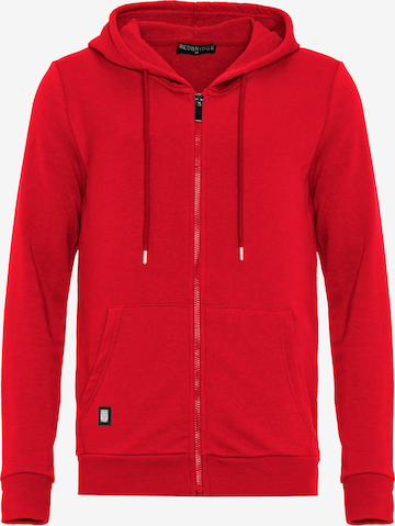 Redbridge Zip-Up Hoodie 'New Haven' in Red: front