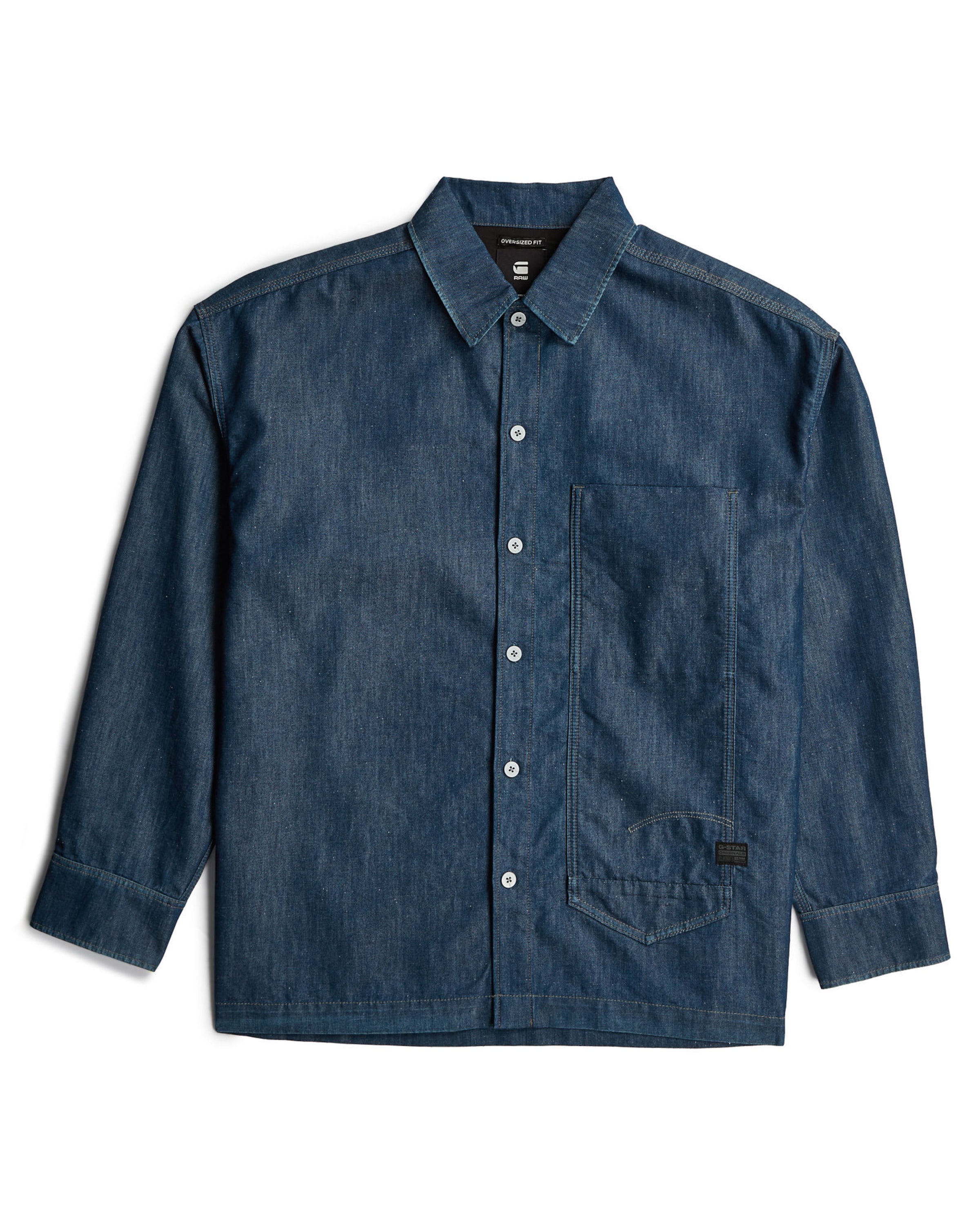 G-STAR Comfort fit Overhemd 'Pocket' in Blauw: voorkant