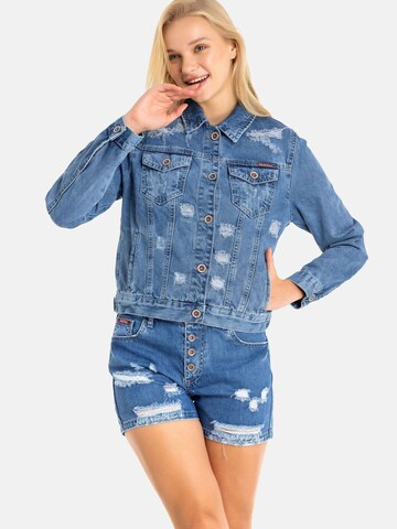 CIPO & BAXX Between-season jacket in Blue: front