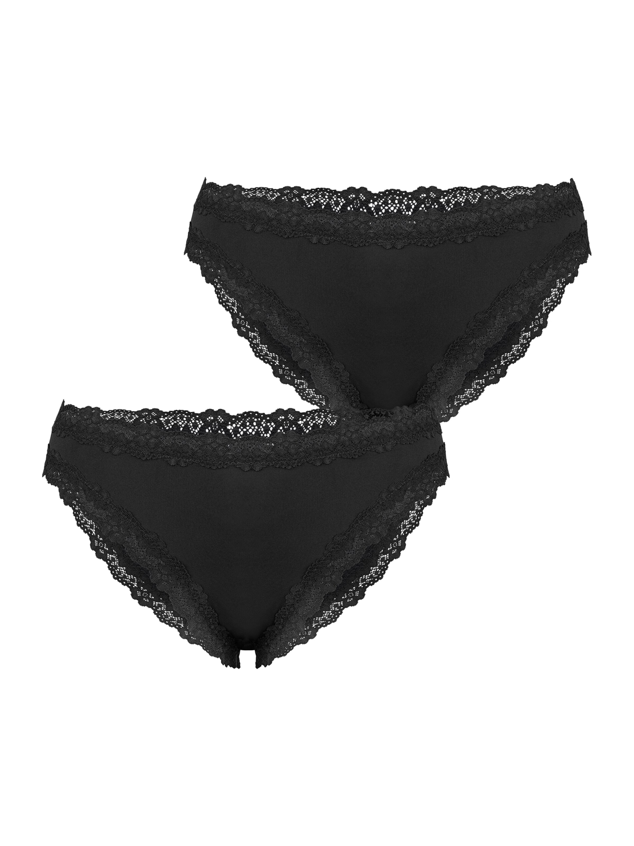 Nur Die Brasilslip ' Invisible Seamless Lace ' in Schwarz: Vorderseite