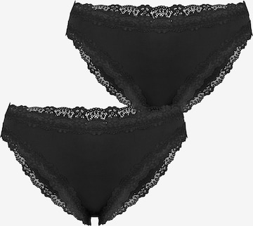 Nur Die Brasilslip ' Invisible Seamless Lace ' in Schwarz: Vorderseite