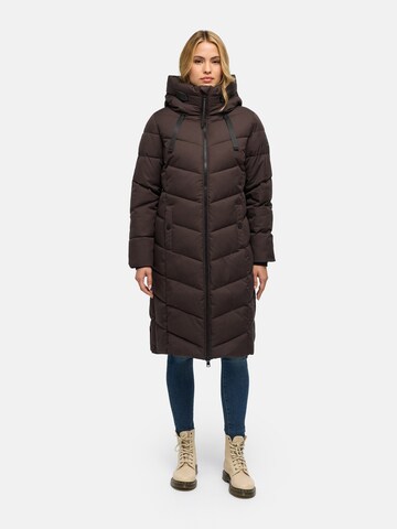 NAVAHOO Mantel 'N009' in Braun: Vorderseite