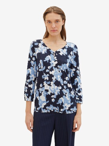 TOM TAILOR Blouse in Blauw: voorkant