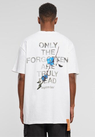 T-Shirt 'Faded Flowers' Forgotten Faces en blanc