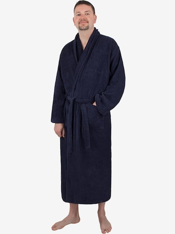 normani Long Bathrobe in Blue