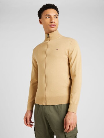 TOMMY HILFIGER Strickjacke '1985' in Beige: Vorderseite