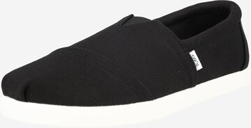 Slip on TOMS en noir : devant