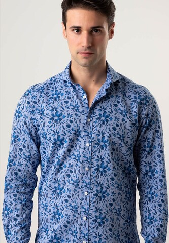 Black Label Shirt Regular Fit Hemd in Blau
