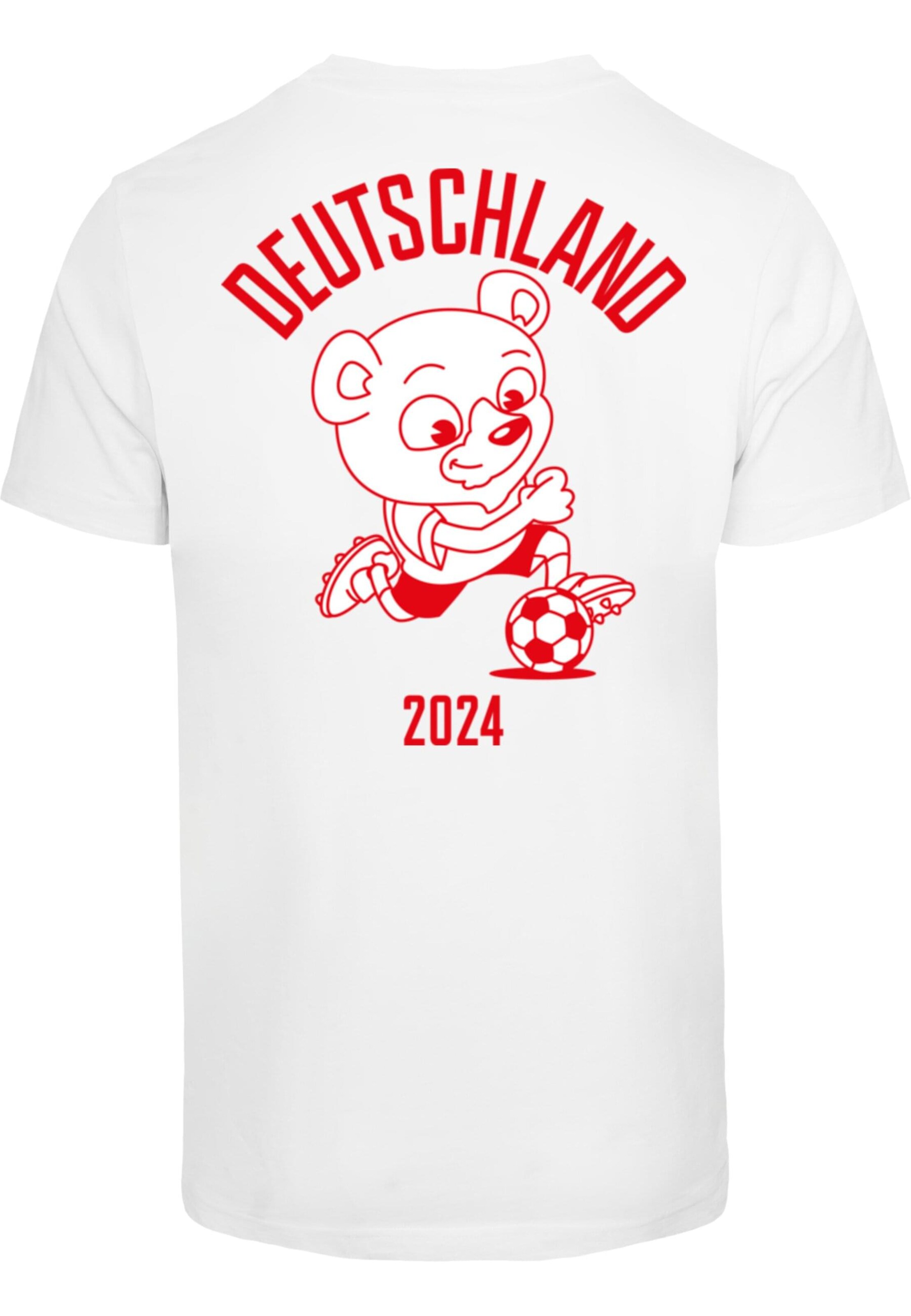 Mister Tee Shirt 'Football Bear' in White