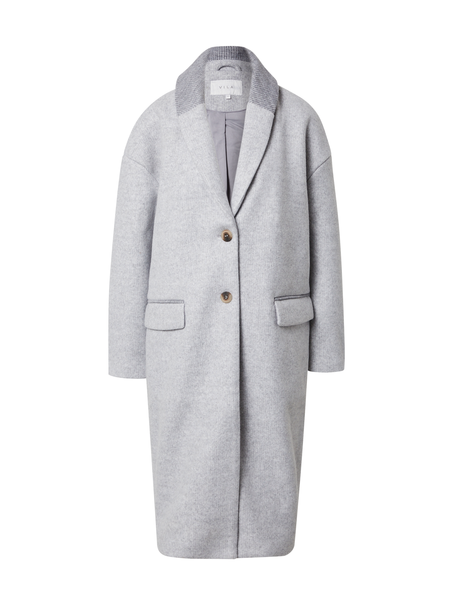 Taglie comode Abbigliamento VILA Cappotto di mezza stagione in Grigio Chiaro Taglie comode Abbigliamento VILA Cappotto di mezza stagione in Grigio Chiaro
