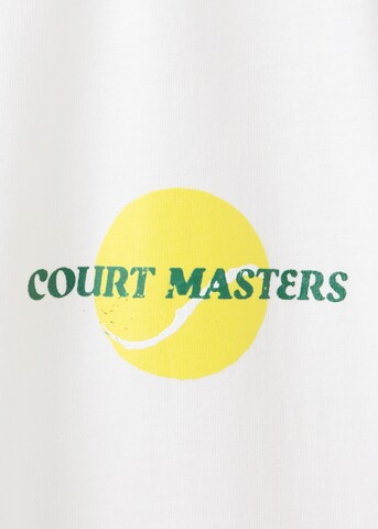 Tricou 'JUCOURT' de la MANGO KIDS pe alb
