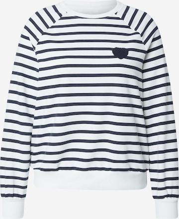 ONLY Carmakoma Collegepaita 'CARJUDY' värissä valkoinen: etupuoli