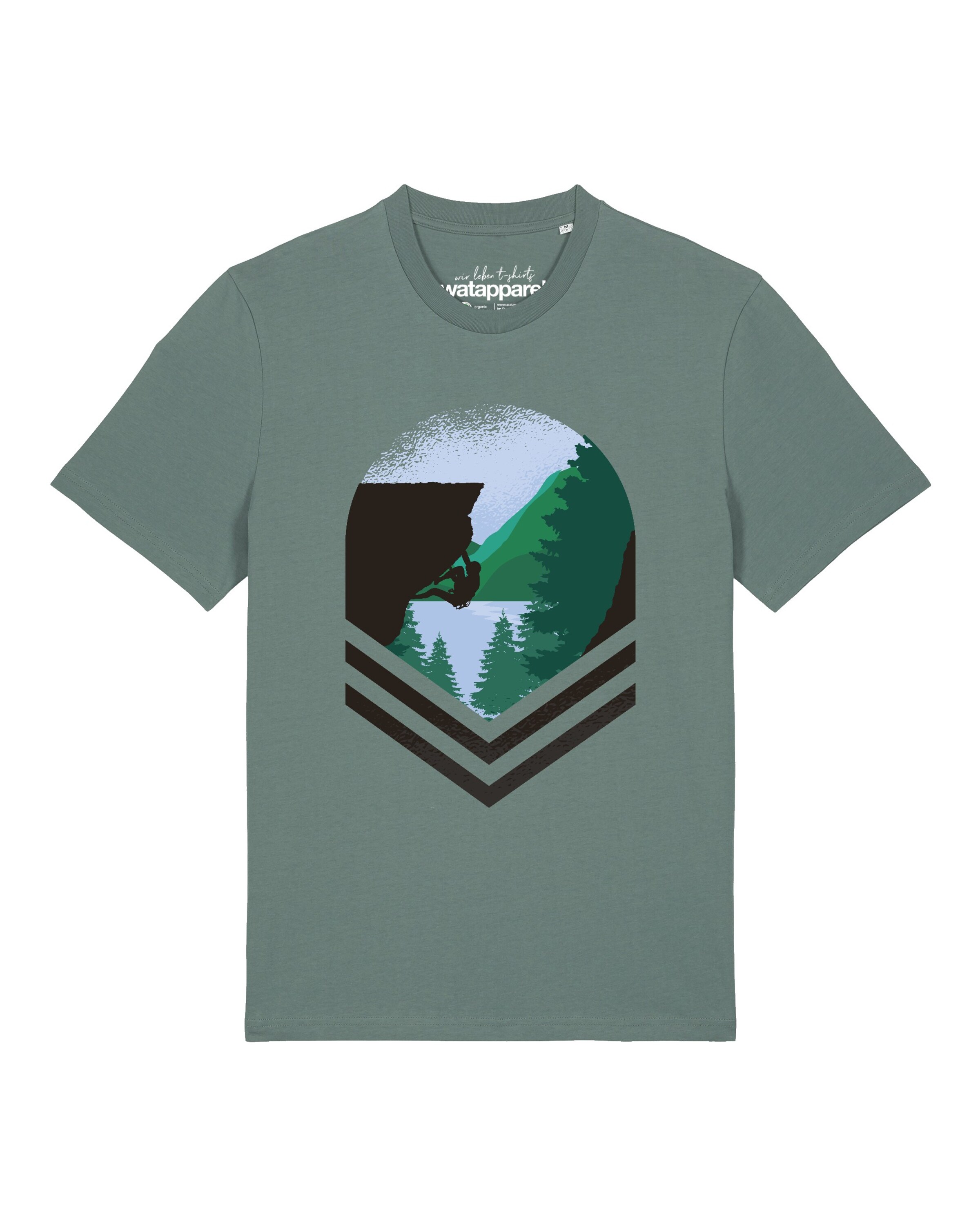 Watapparel Shirt 'Bay Climbing' in Green: front
