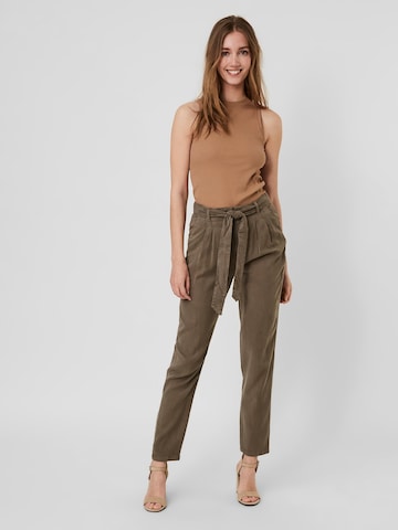 VERO MODA Loosefit Bandplooibroek 'Mia' in Grijs