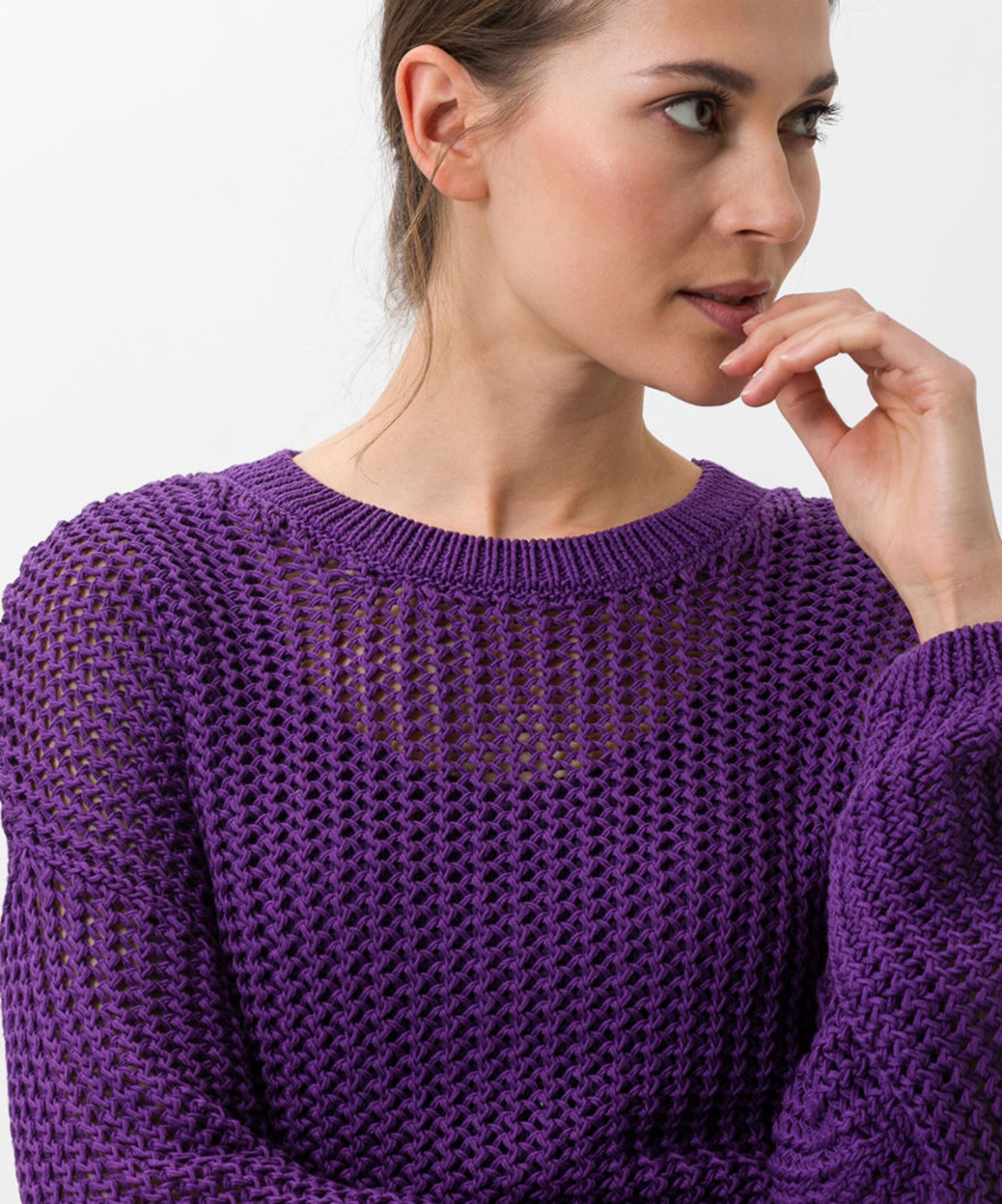 Frauen Pullover & Strick BRAX Pullover 'Liz' in Dunkellila - WH26606 Frauen Pullover & Strick BRAX Pullover 'Liz' in Dunkellila - WH26606