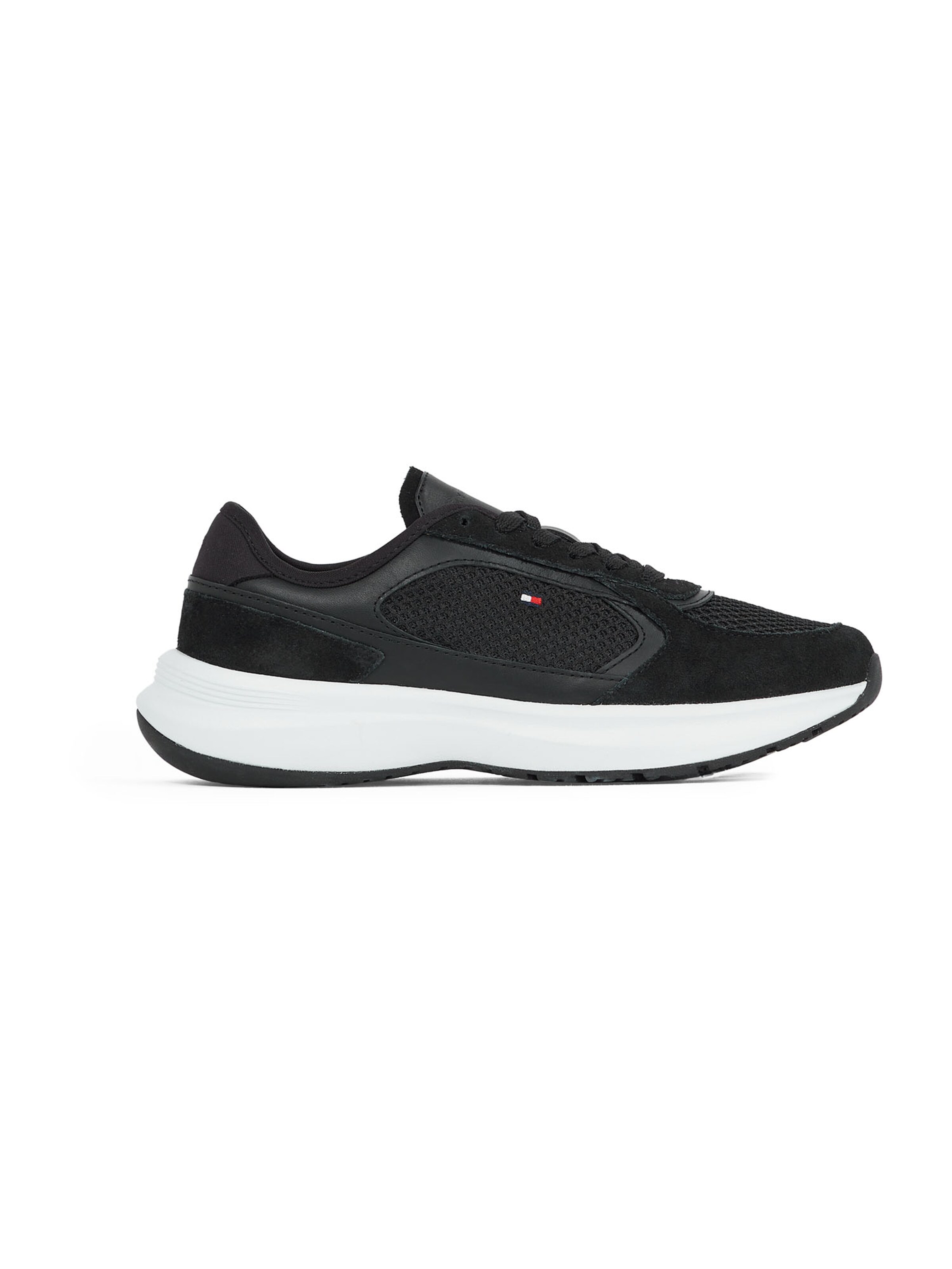 TOMMY HILFIGER Σνίκερ χαμηλό 'SPORTY RUNNER' σε μαύρο