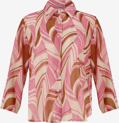 LolaLiza Bluse in creme / braun / pink, Produktansicht