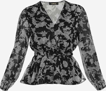 usha BLACK LABEL Blouse in Zwart: voorkant