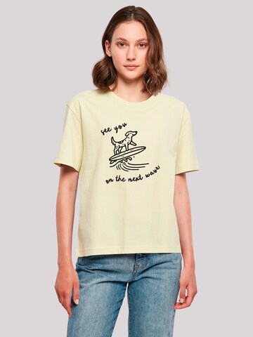 T-shirt 'See You On The Next Wave' F4NT4STIC en jaune : devant