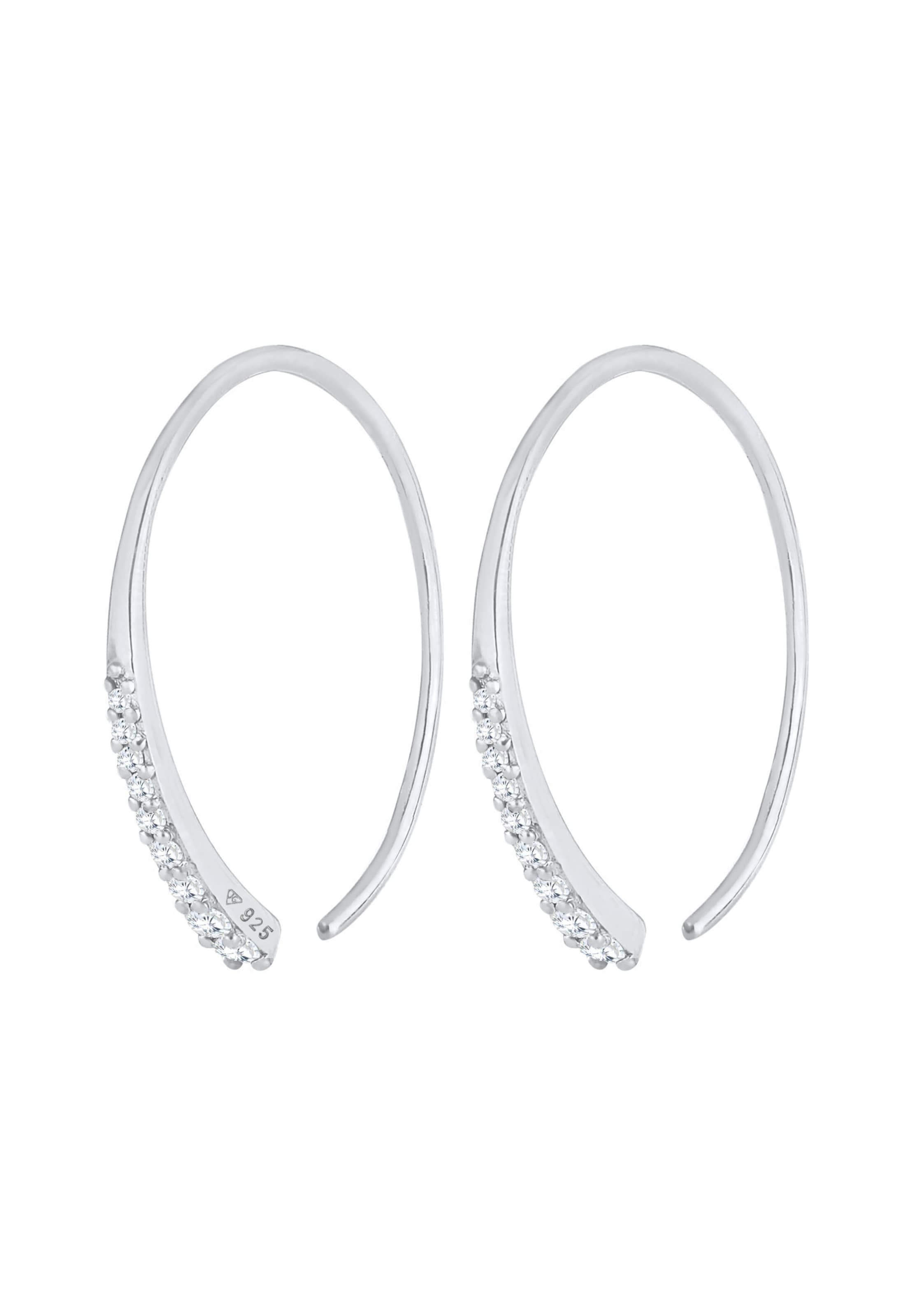 Frauen Schmuck ELLI Ohrringe Kristall Creolen in Silber - TT29302 Frauen Schmuck ELLI Ohrringe Kristall Creolen in Silber - TT29302