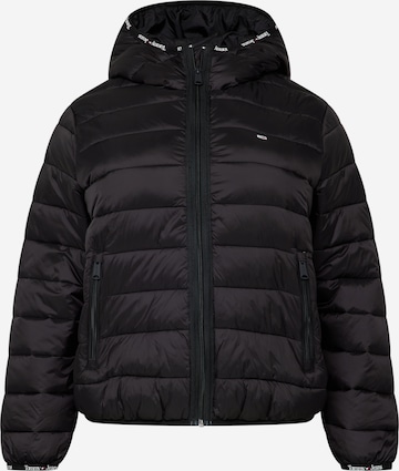 Tommy Jeans Curve Jacke in Schwarz: predná strana