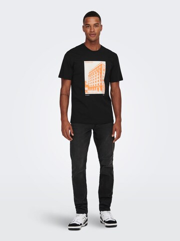 T-Shirt 'Frankie' Only & Sons en noir