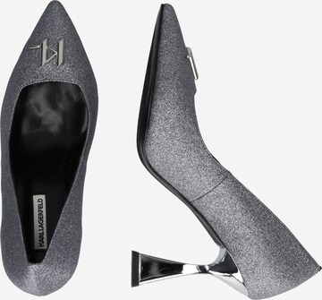 Karl Lagerfeld - Zapatos con plataforma en plata