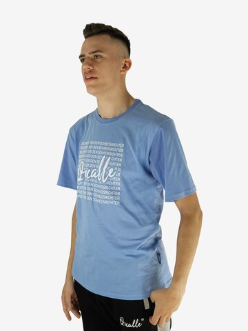 Qualle T-Shirt '100% Respekt' in Blau