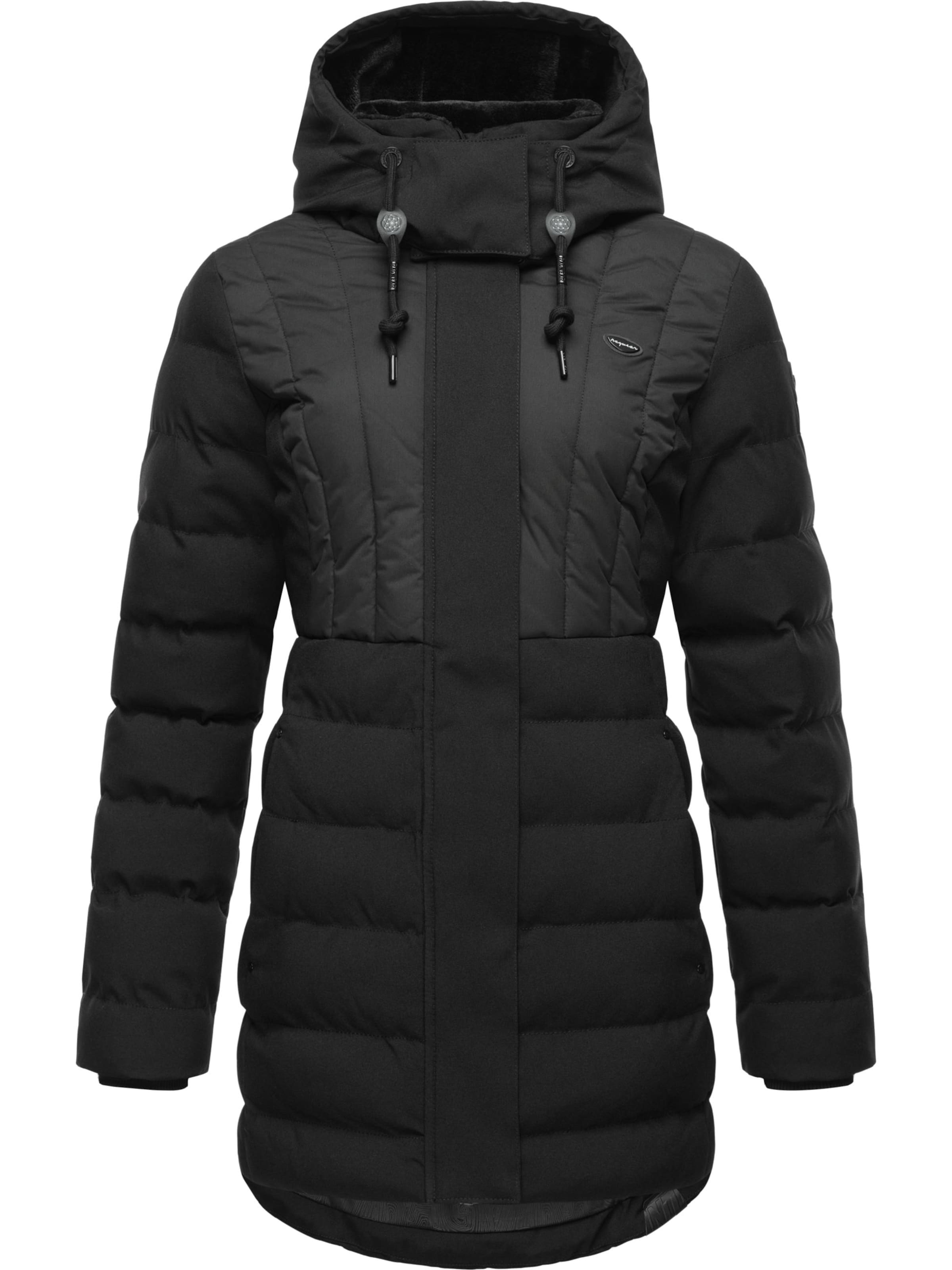 Ragwear Talveparka 'Ashanta', värv must: eest vaates