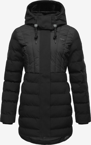 Ragwear Winterparka 'Ashanta' in Zwart: voorkant