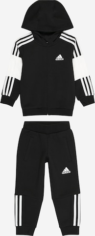 ADIDAS SPORTSWEAR Tracksuit '3-Stripes' in Black: front