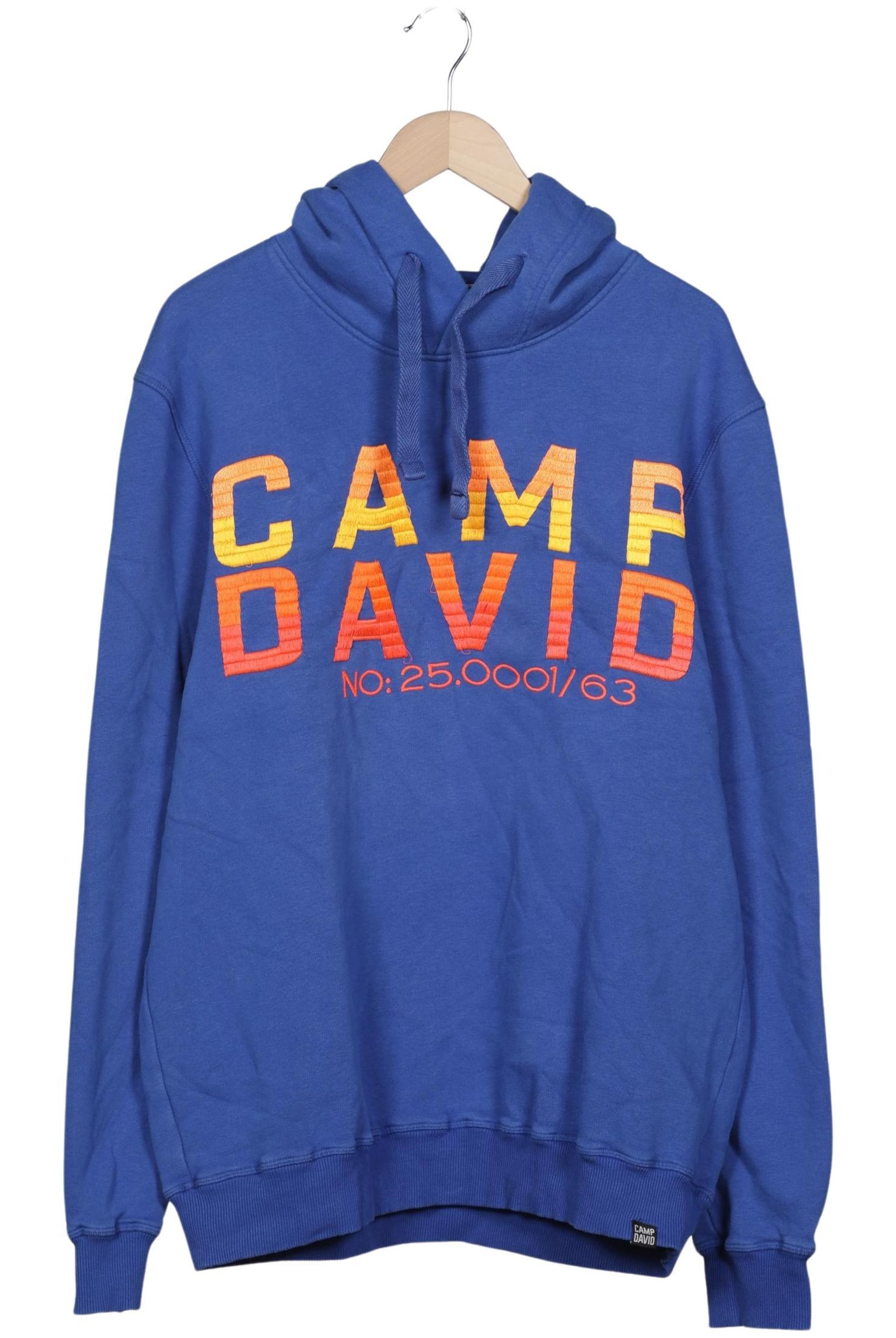 CAMP DAVID Sweatshirt & Zip-Up Hoodie in XXL in Blue: front