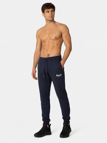 Boxeur des Rues Regular Sports trousers 'Herren Jogginghose Boxeur des Rues mit Kordelzug mit Metallspitzen, Marineblau, Weißes Logo, Baumwolle' in Blue