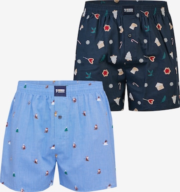 Boxers ' Xmas ' Happy Shorts en bleu : devant