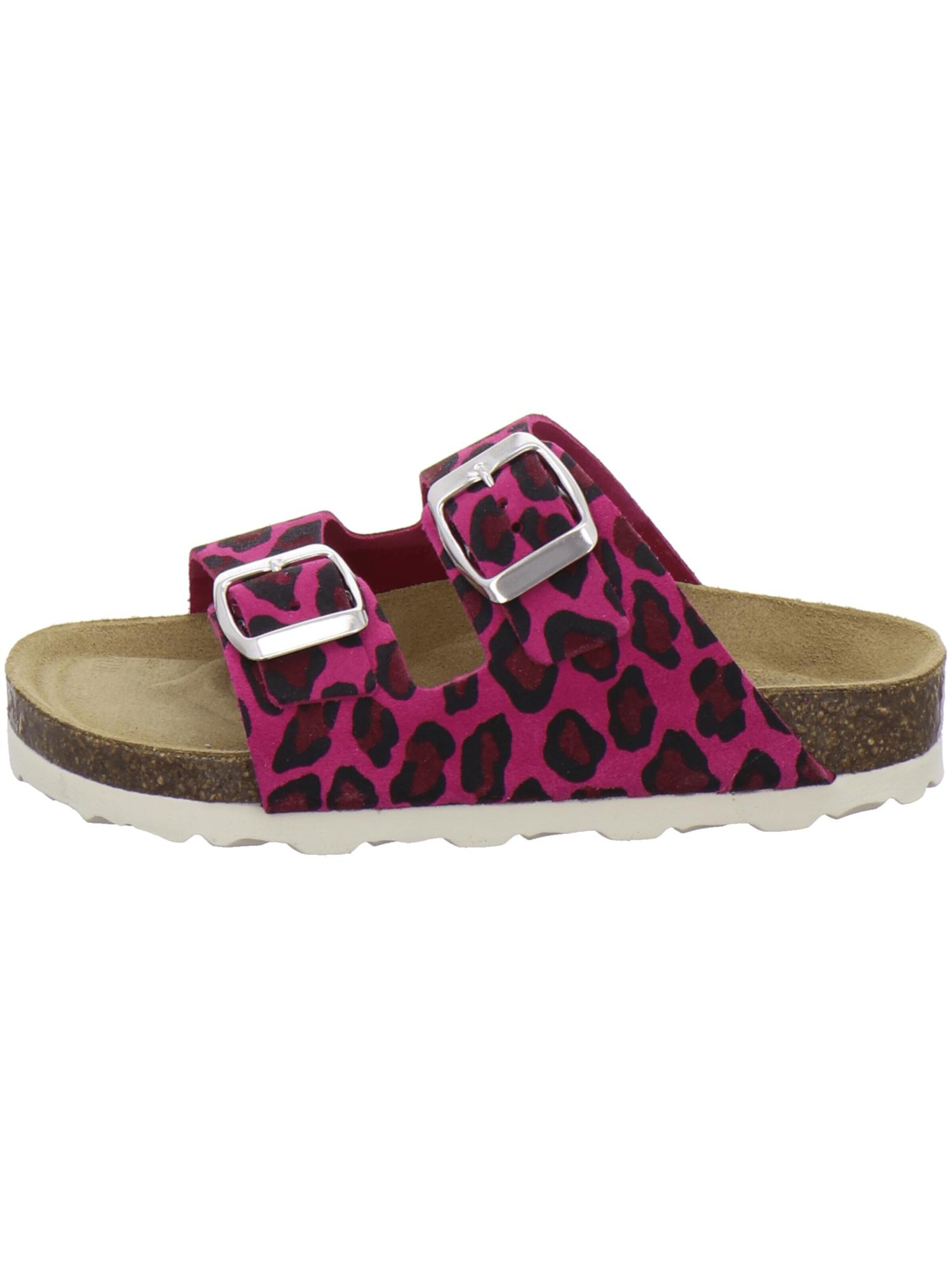 Sandales 'Mädchen Pantoletten Zweischnaller leo-pink' AFS-Schuhe en rose