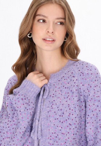 MYMO Knit cardigan in Purple