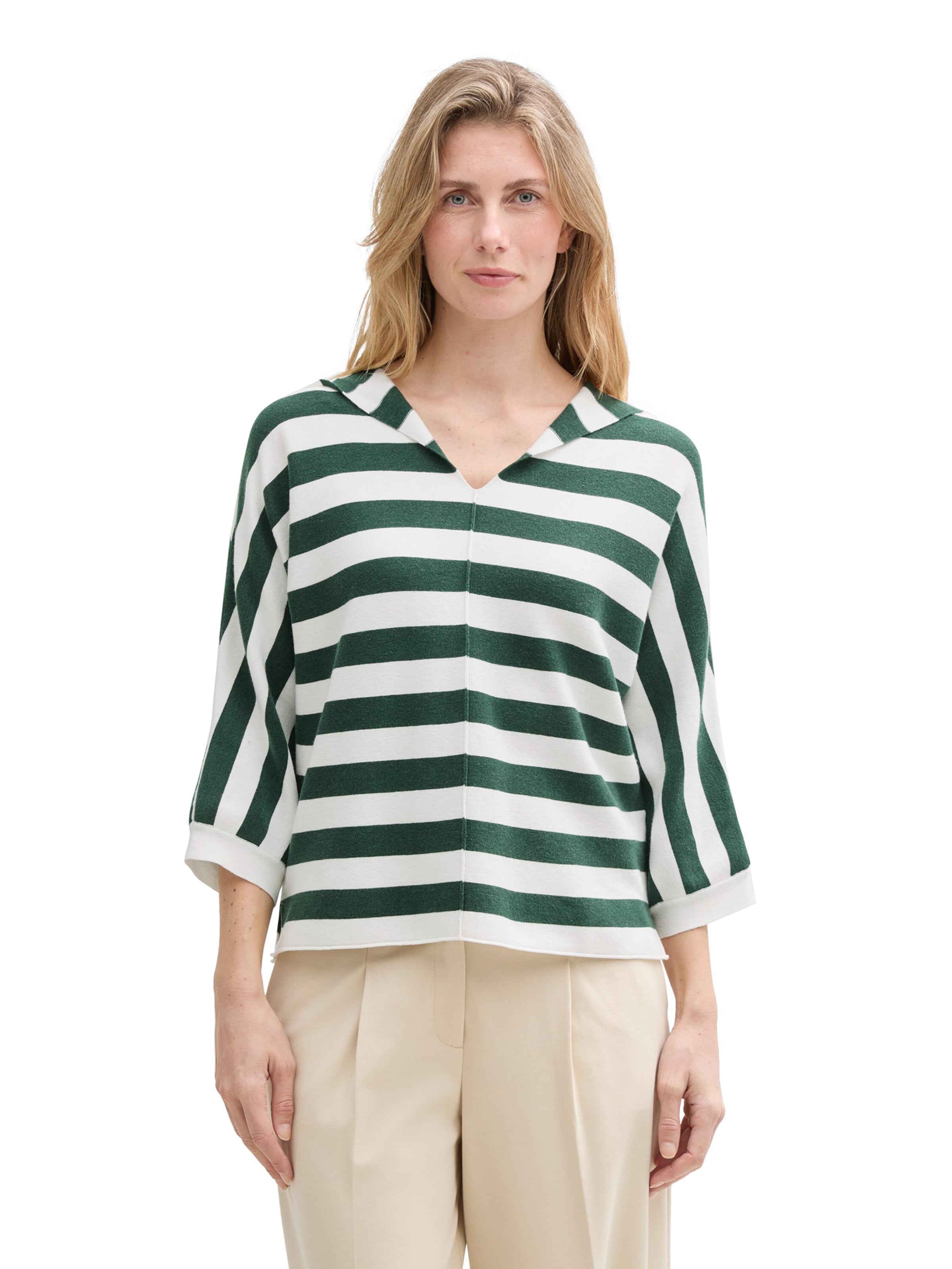 TOM TAILOR Neulepaita värissä vihreä: etupuoli