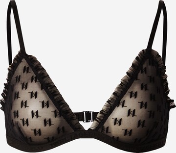 Karl Lagerfeld Triangle Bra in Black: front