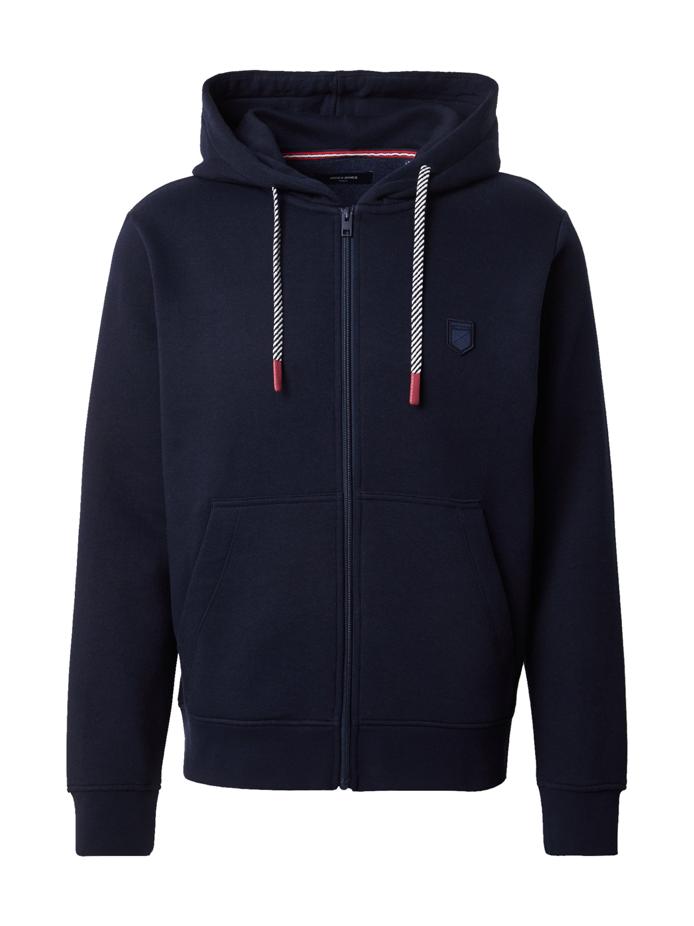 Jack & Jones Premium Кофта на молнии 'JPRBLURONALDO' в Синий: спереди