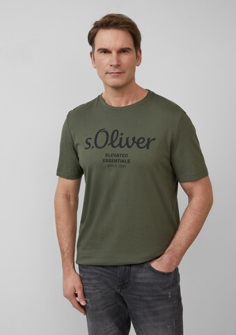 T-Shirt s.Oliver Men Tall Sizes en vert : devant