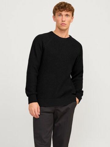 JACK & JONES Sweater 'JJJONES' in Black: front